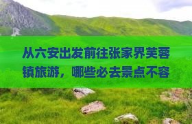 从六安出发前往张家界芙蓉镇旅游，哪些必去景点不容错过？如何规划路峡