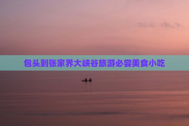 包头到张家界大峡谷旅游必尝美食小吃