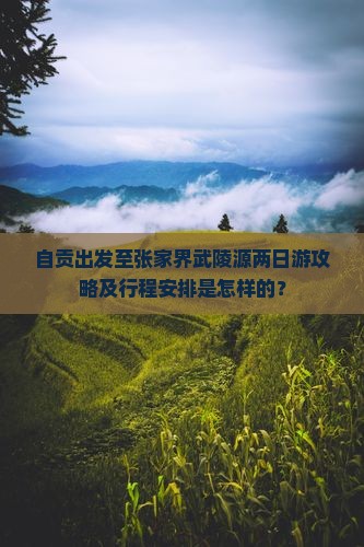 自贡出发至张家界武陵源两日游攻略及行程安排是怎样的？