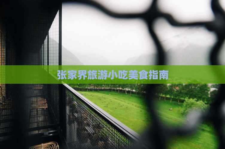 天津到张家界旅游小吃