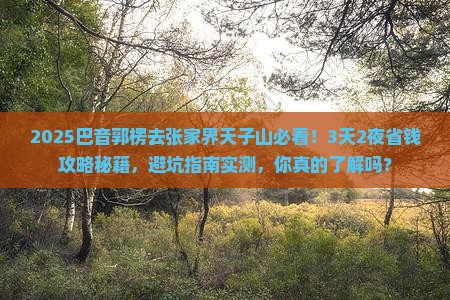 巴音郭楞到张家界天子山旅行社