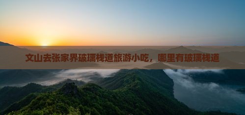 文山去张家界玻璃栈道旅游小吃