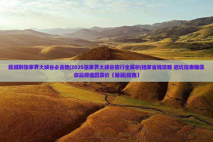 抚顺到张家界大峡谷必去地