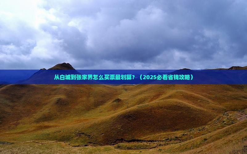 白城去张家界门票