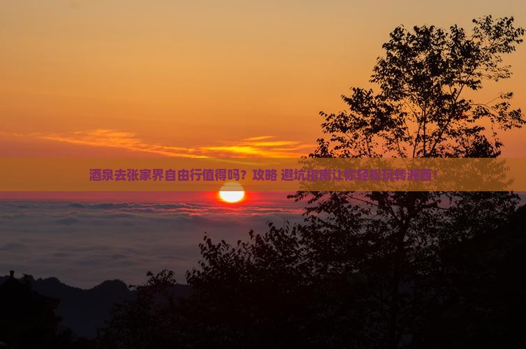 酒泉去张家界自由行