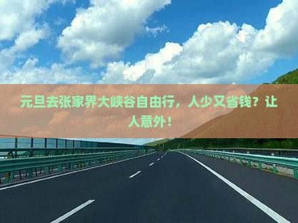 元旦去张家界大峡谷自由行