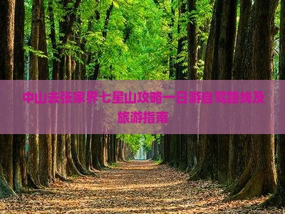 中山去张家界七星山攻略