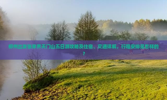 柳州出发张家界天门山五日游攻略及住宿、交通详解，行程安排是怎样的？