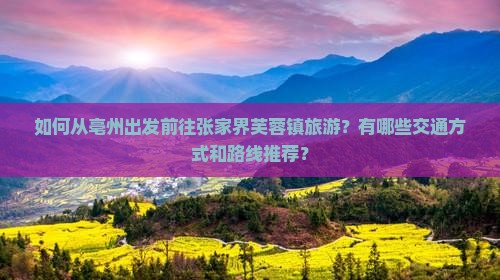 如何从亳州出发前往张家界芙蓉镇旅游？有哪些交通方式和路线推荐？