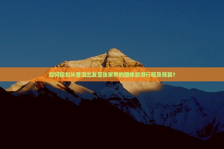如何规划从普洱出发至张家界的团体旅游行程及预算？