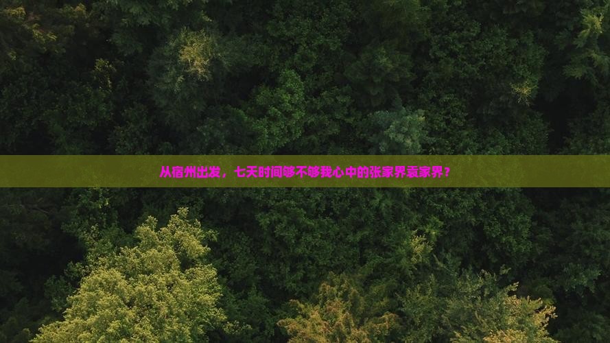 从宿州出发,七天时间够不够我心中的张家界袁家界? 从宿州出发,七天时间够不够我心中的张家界袁家界?