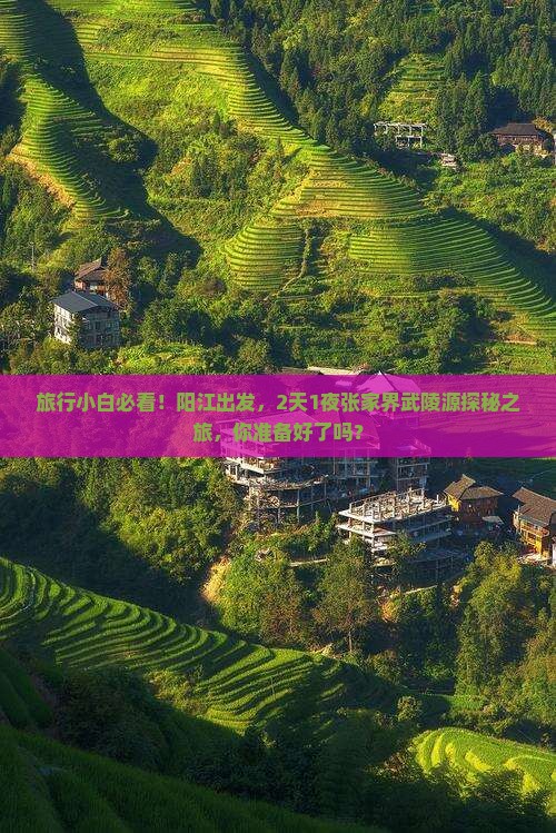旅行小白必看！阳江出发，2天1夜张家界武陵源探秘之旅，你准备好了吗？