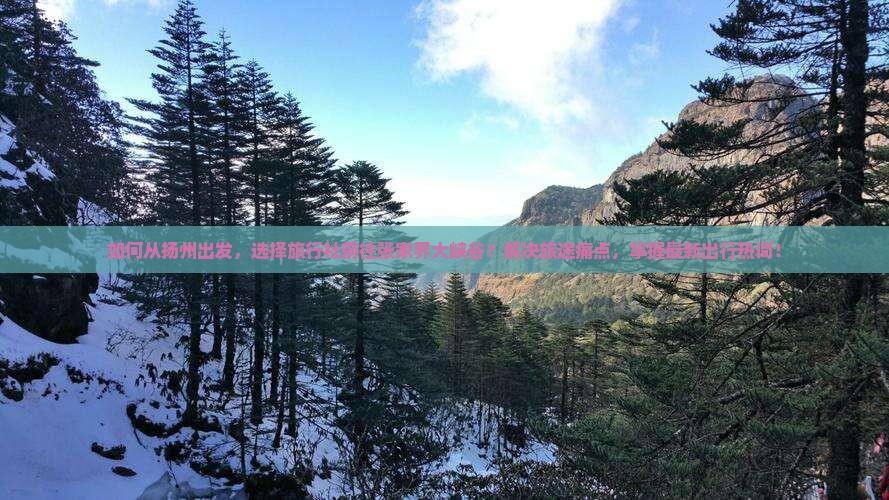 如何从扬州出发，选择旅行社前往张家界大峡谷？解决旅途痛点，掌握最新出行热词！