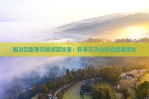 临汾到张家界的旅游攻略：探寻天子山景点经典路线