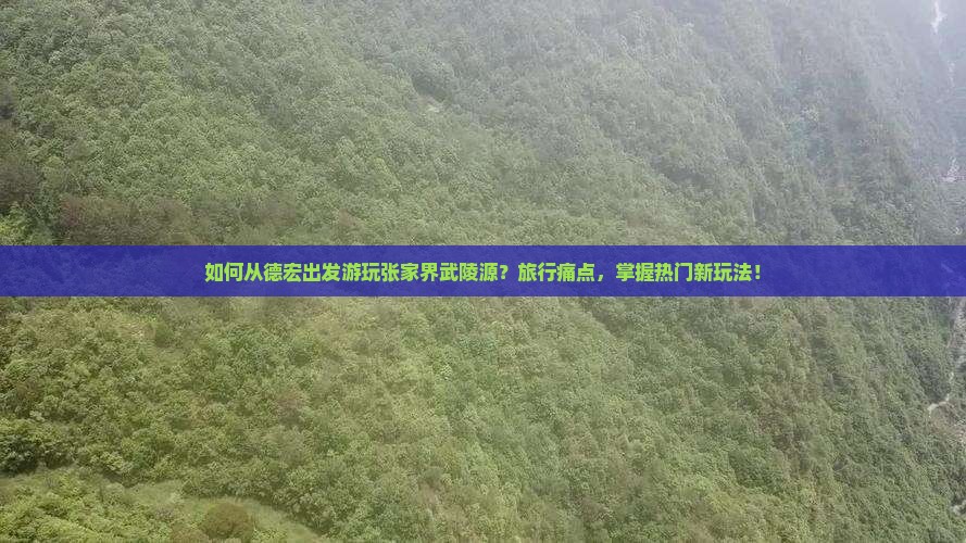 如何从德宏出发游玩张家界武陵源？旅行痛点，掌握热门新玩法！