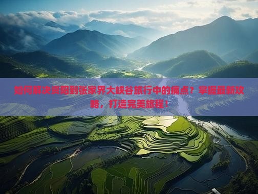 如何解决资阳到张家界大峡谷旅行中的痛点？掌握最新攻略，打造完美旅程！