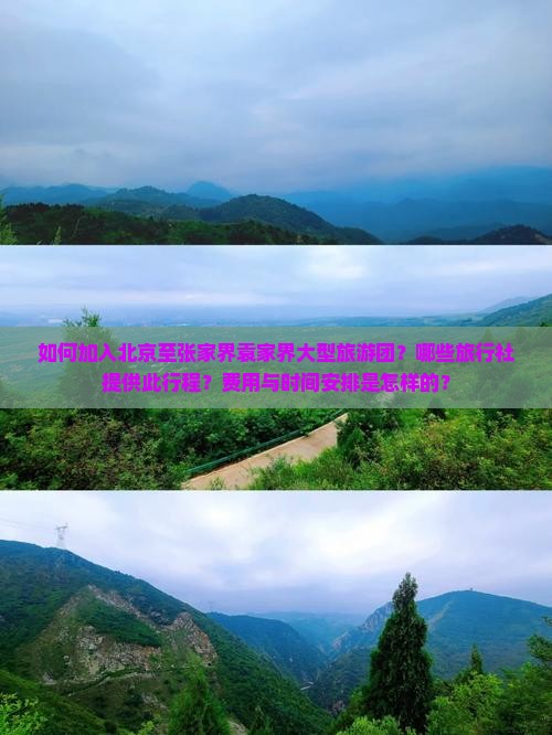 如何加入北京至张家界袁家界大型旅游团？哪些旅行社提供此行程？费用与时间安排是怎样的？