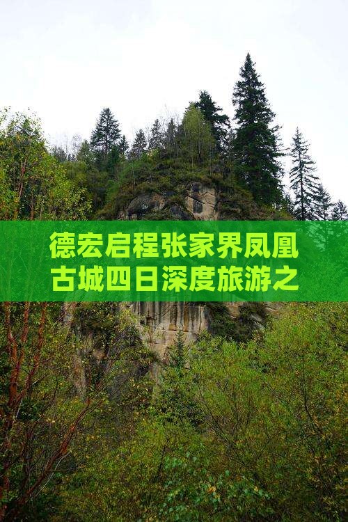 德宏启程张家界凤凰古城四日深度旅游之旅