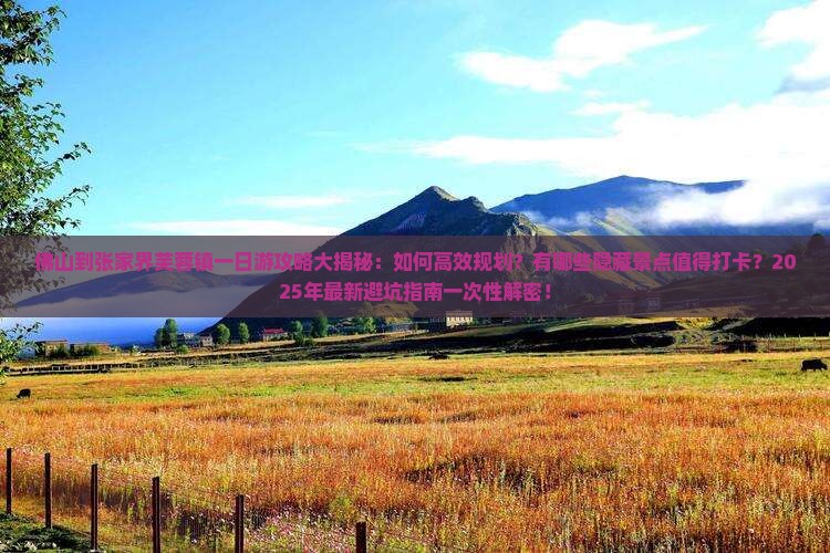 佛山去张家界芙蓉镇一日