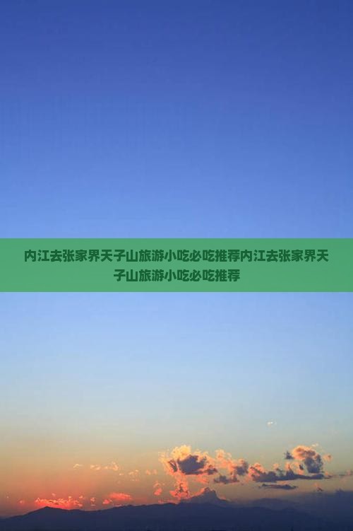 内江去张家界天子山旅游小吃