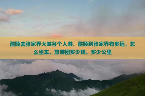 醴陵去张家界大峡谷个人游