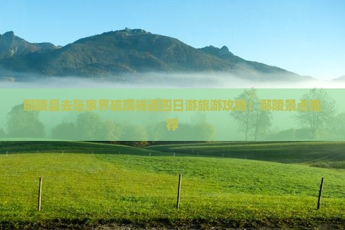鄢陵县去张家界玻璃栈道四日游