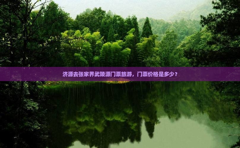 济源去张家界武陵源门票