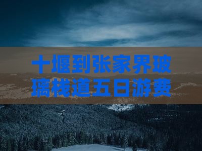 十堰到张家界玻璃栈道五日游费用及路线攻略
