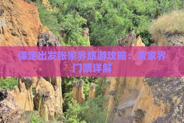 保定出发张家界旅游攻略：袁家界门票详解