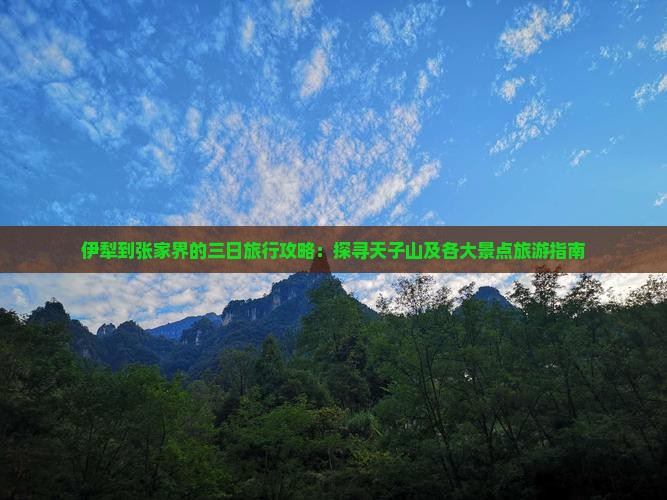 伊犁到张家界的三日旅行攻略：探寻天子山及各大景点旅游指南