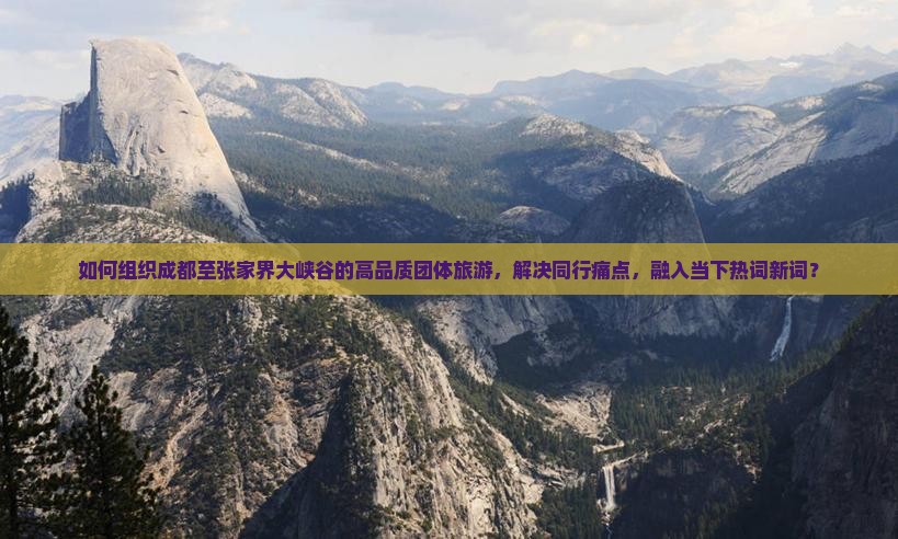 如何组织成都至张家界大峡谷的高品质团体旅游，解决同行痛点，融入当下热词新词？
