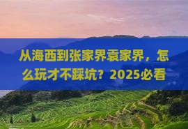 海西到张家界袁家界攻略