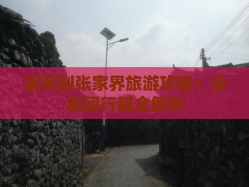 莱芜到张家界森林公园自由团