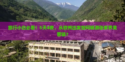 旅行小白必看！5天4夜，从钦州出发如何畅游张家界芙蓉镇？
