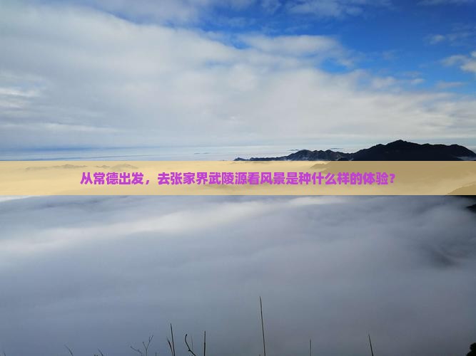 从常德出发，去张家界武陵源看风景是种什么样的体验？