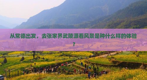 从常德出发，去张家界武陵源看风景是种什么样的体验？