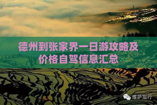 德州到张家界一日游攻略及价格自驾信息汇总