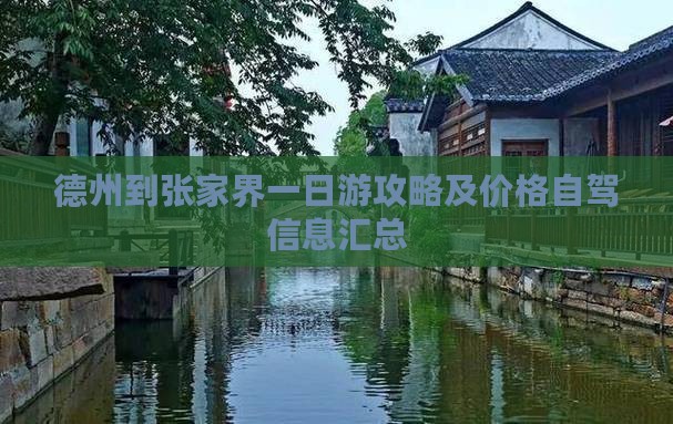 德州到张家界一日游攻略及价格自驾信息汇总
