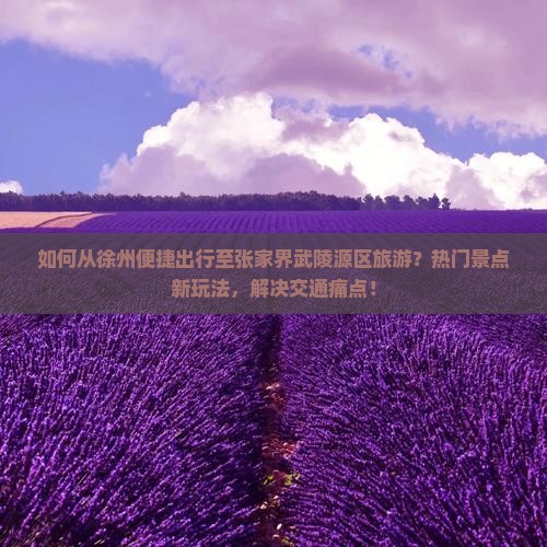 如何从徐州便捷出行至张家界武陵源区旅游？热门景点新玩法，解决交通痛点！