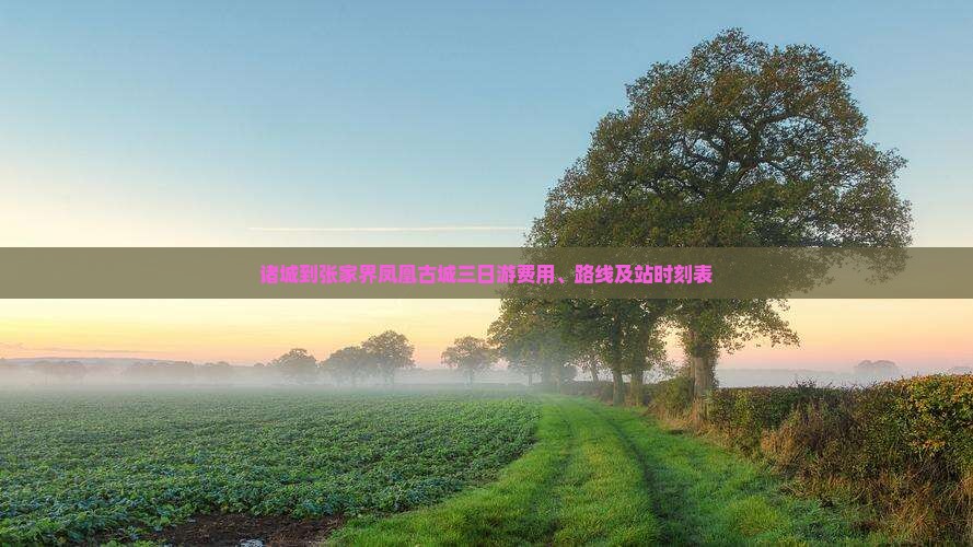 诸城到张家界凤凰古城三日游费用、路线及站时刻表