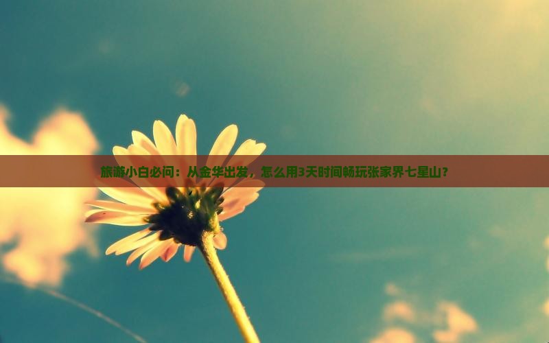 旅游小白必问：从金华出发，怎么用3天时间畅玩张家界七星山？