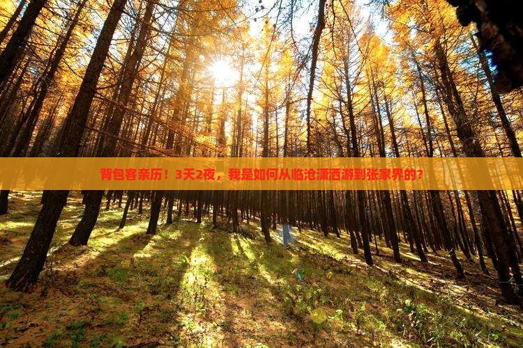背包客亲历！3天2夜，我是如何从临沧潇洒游到张家界的？