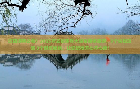 辽阳去张家界大峡谷团体旅游