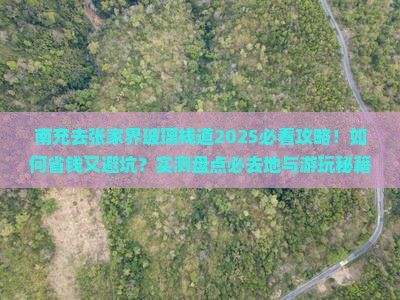 南充去张家界玻璃栈道必去地
