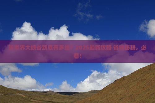 白银去张家界大峡谷景点