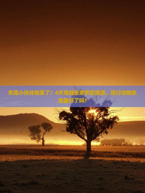 东莞小伙伴惊呆了！4天穿越张家界武陵源，旅行攻略你准备好了吗？