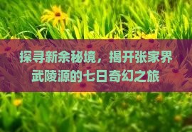 探寻新余秘境，揭开张家界武陵源的七日奇幻之旅