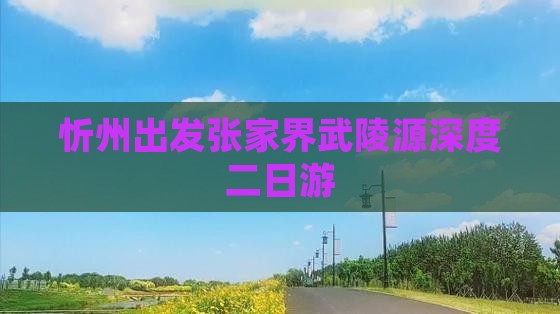 忻州出发张家界武陵源深度二日游