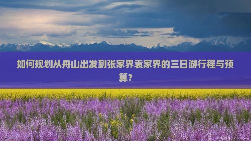 如何规划从舟山出发到张家界袁家界的三日游行程与预算？