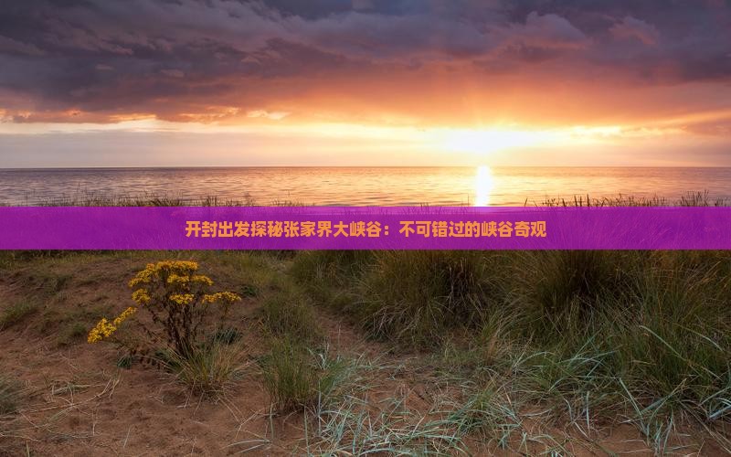 开封出发探秘张家界大峡谷：不可错过的峡谷奇观